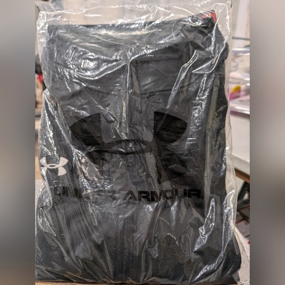 NWT Men's Under Armour Rival Knit training Jacket Full-zip Black/White 3XL NEW - Picture 6 of 7